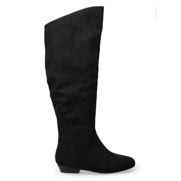 SO® Bavitaa Women’s Black Slouch Flat Boots – Size 5 - Picture 1 of 4